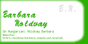 barbara moldvay business card